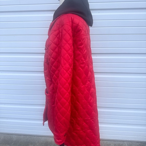 Nuage Women's Quilted Puffer Coat in Red size L - Picture 3 of 8